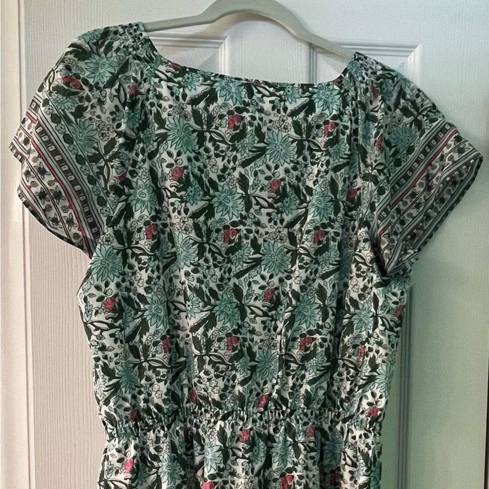 TALBOTS VOILE FIT & FLARE DRESS - PRETTY PRIMROSE - Picture 5 of 9